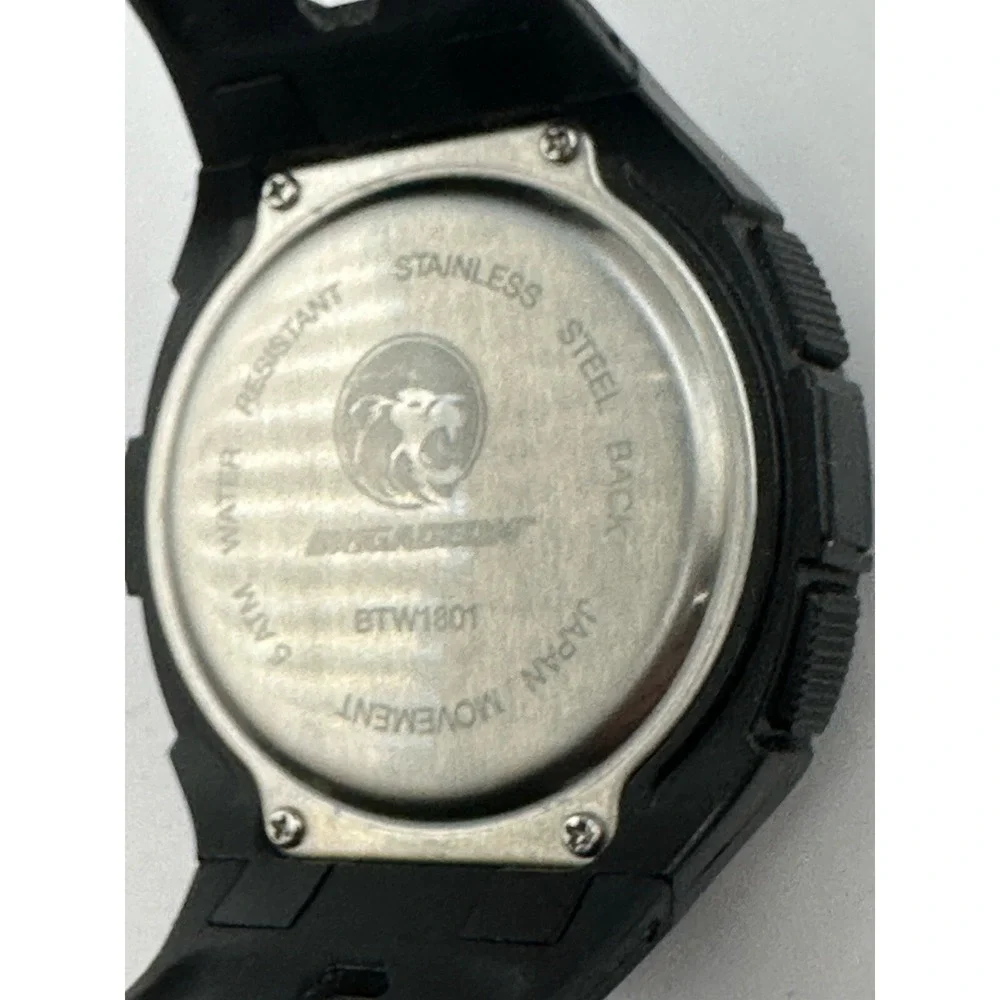 Brigadeon BTW1801 Men Watch Black Plastic 50m Light Date‎ Alarm Working Quartz X